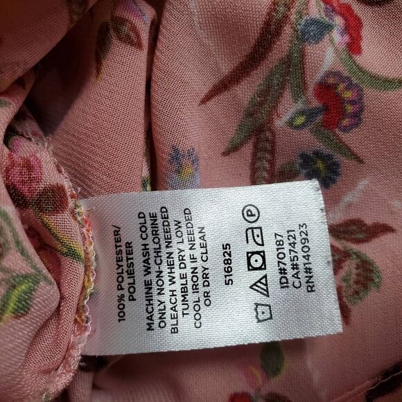 LOFT Petites Pink Floral Long Sleeve Blouse – Size MP - Picture 7 of 8